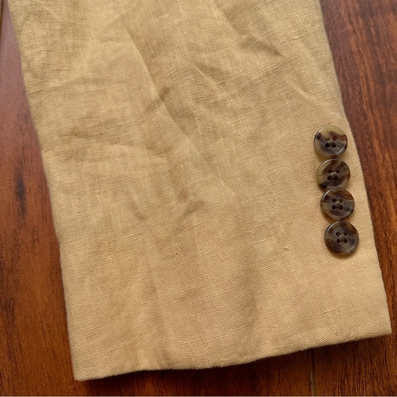 John W. Nordstrom Blazer Jacket Mens Size 40R Sports Coat 100% Linen Peach - Picture 4 of 8